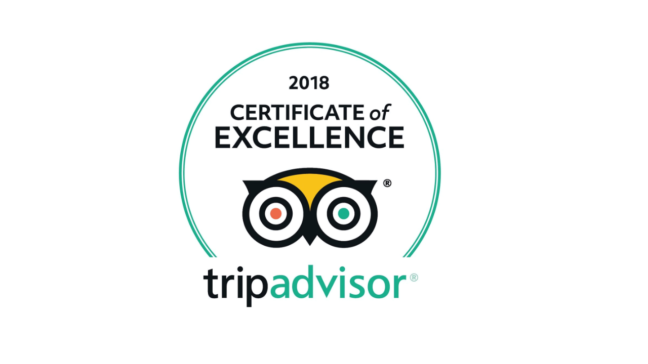 Tripadvisor Certificate of Excellence 2018 Award